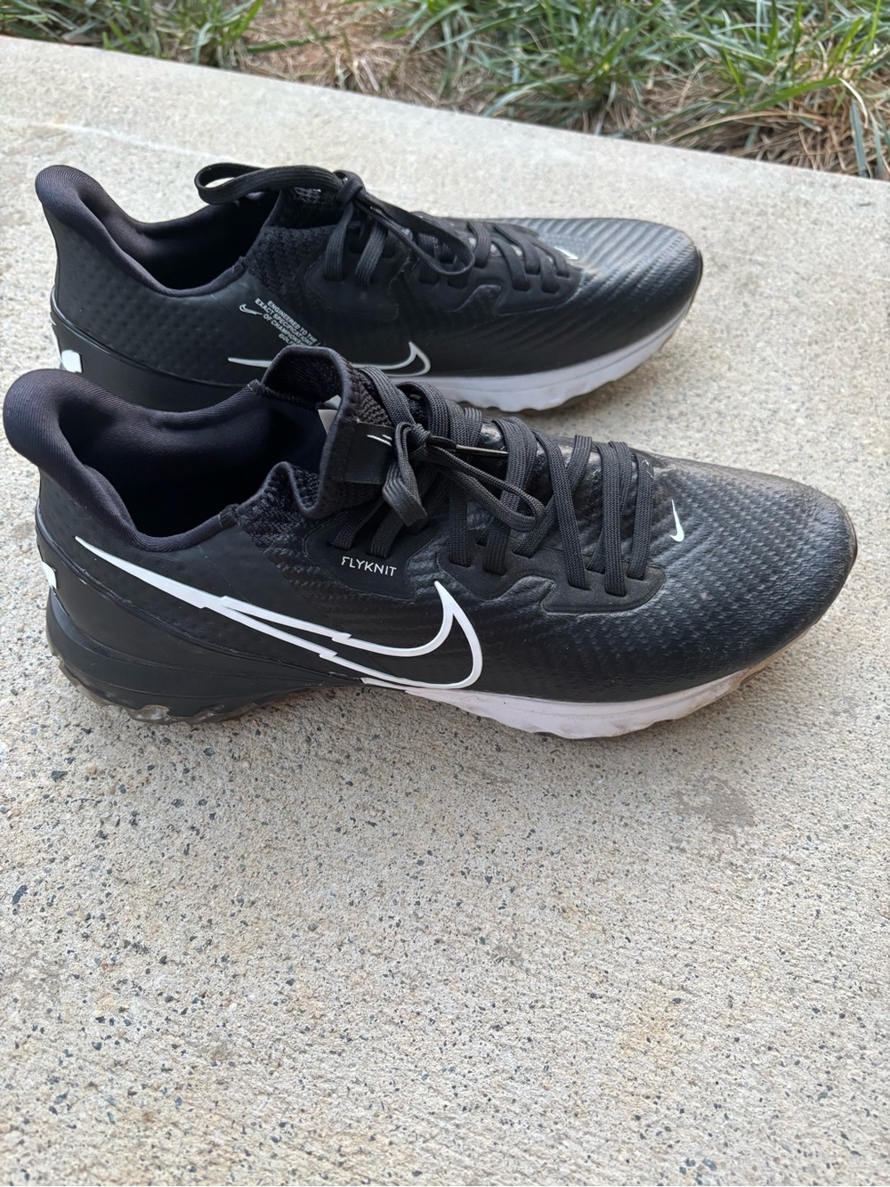 Nike Air Zoom Infinity Tour Flyknit Golf Shoes Men’s 10 Black White CT0540